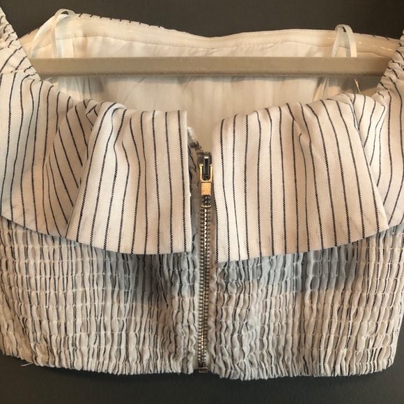 Blue and white striped crop top! - Picture 3 of 3